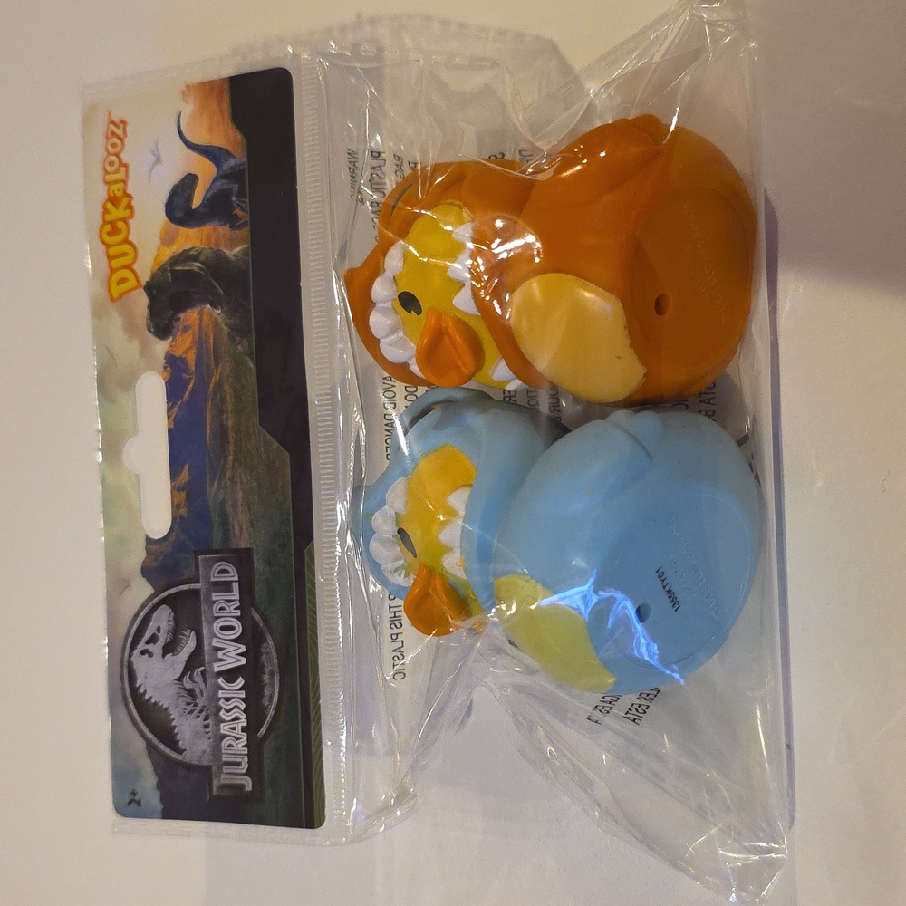 Rubber Ducks Jurassic World Dinosaur Duckalooz Blue and Orange